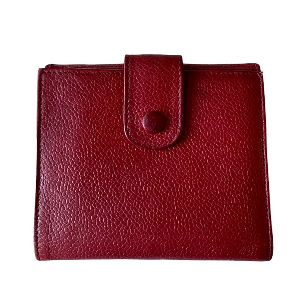 Authentic Chanel Red Caviar Leather Wallet - Picture 2 of 11